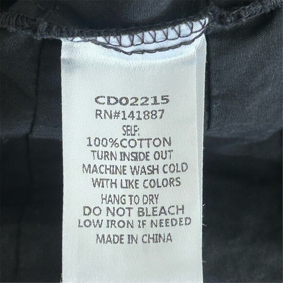 TCEC Dress Womens Size S Black Shift Swing Short Balloon Sleeve Ruffle - Picture 3 of 7